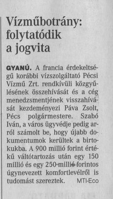 Vízműbotrány: folytatódik a jogvita