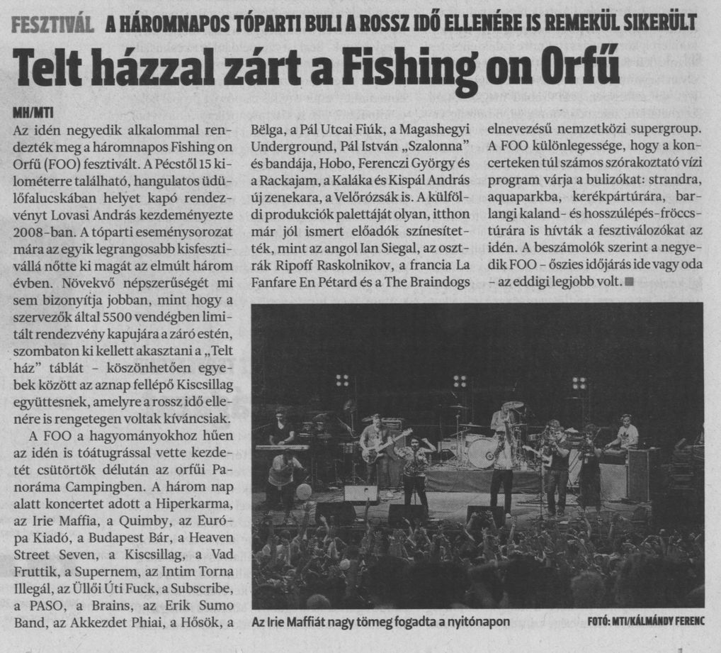 Telt házzal zárt a Fishing on Orfű : A háromnapos tóparti buli a rossz idő ellenére is remekül sikerült