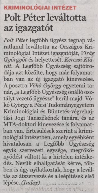 Polt Péter leváltotta az igazgatót