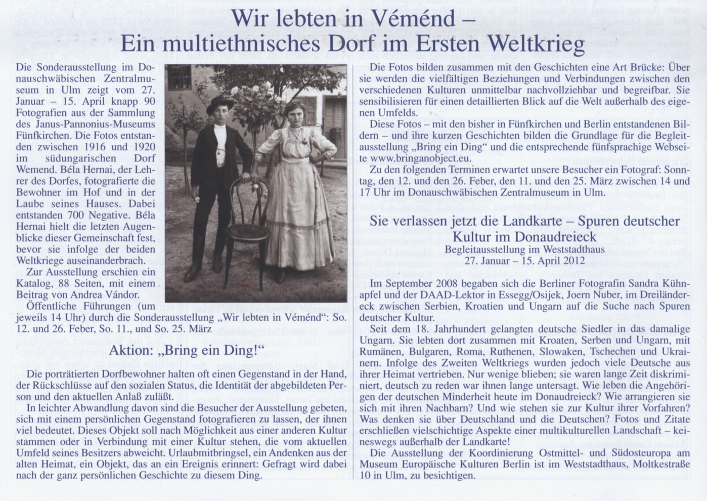 Wir lebten in Véménd - Ein multiethnisches Dorf im ersten Weltkrieg