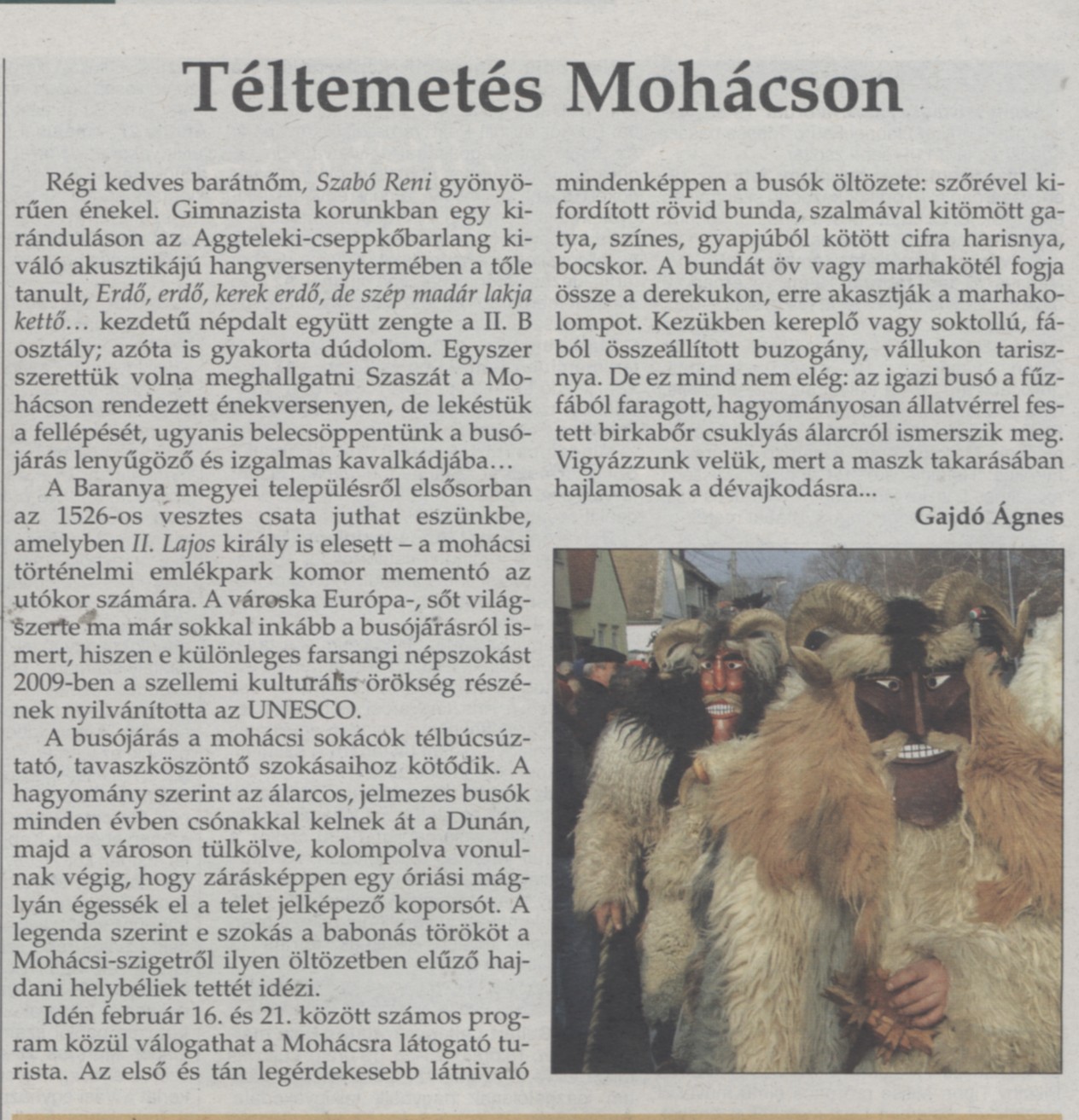 Téltemetés Mohácson