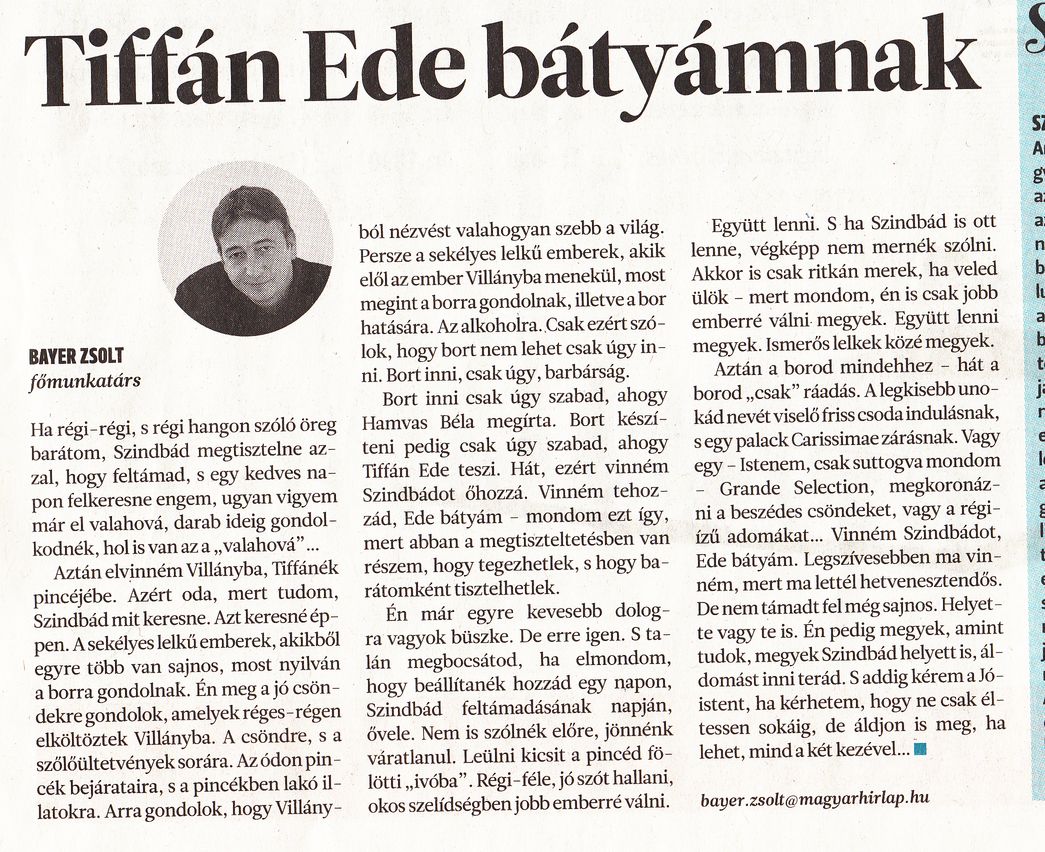 Tiffán Ede bátyámnak