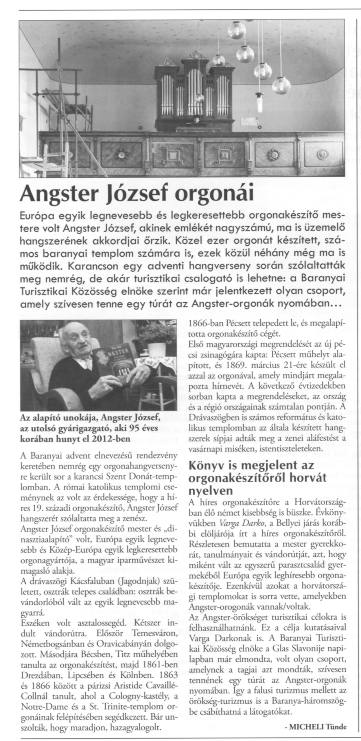 Angster József orgonái