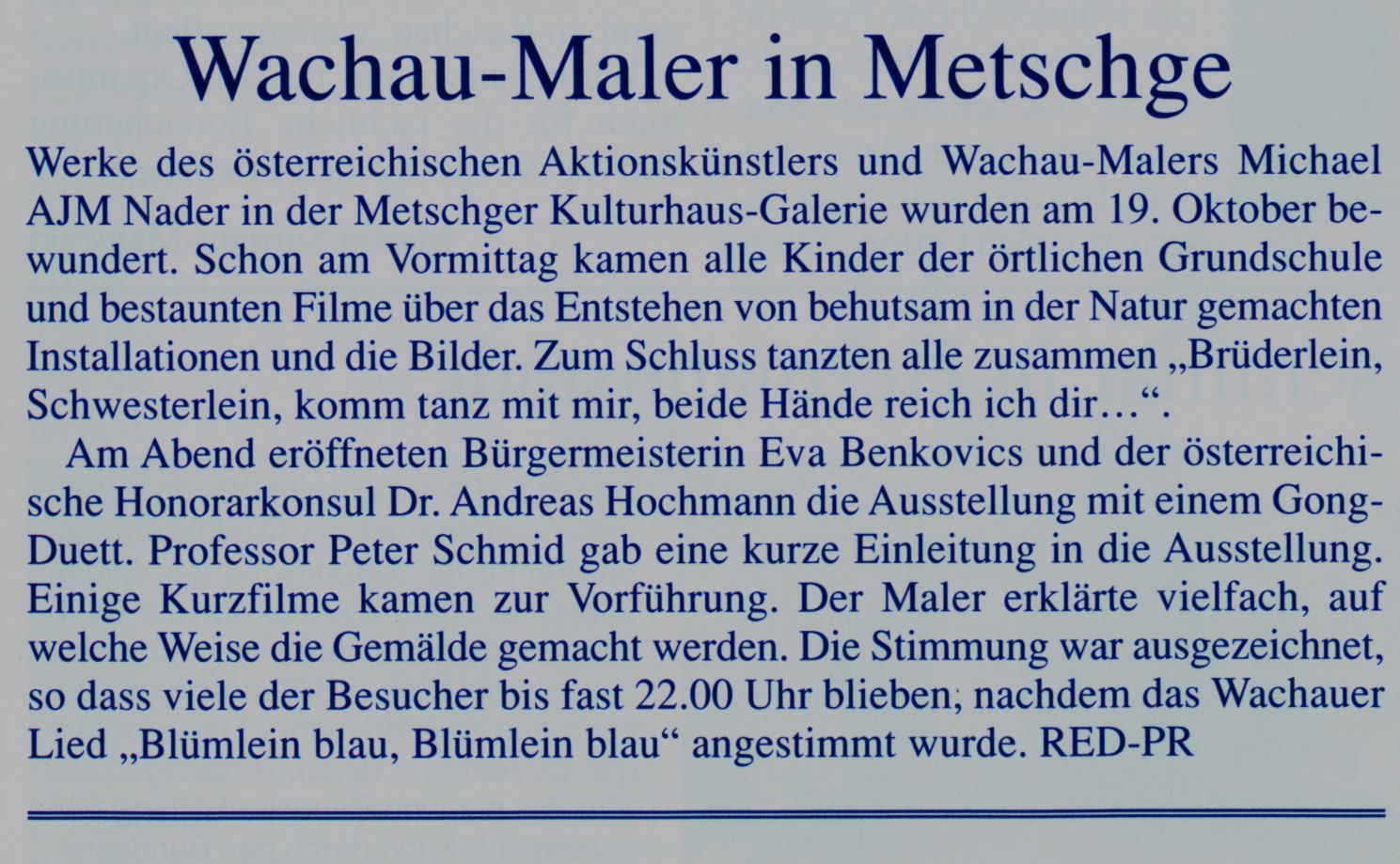 Wachau-Maler in Metschge