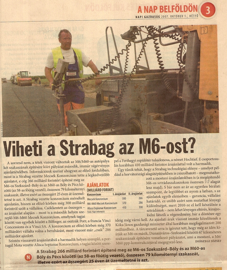 Viheti a Strabag az M6-ost?