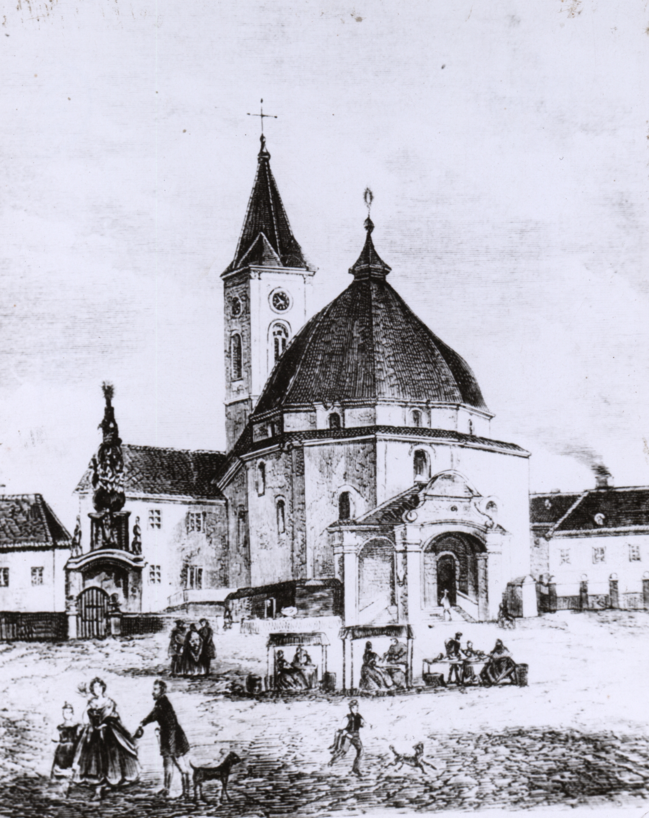 Pécs A Belvárosi templom 1862-ből