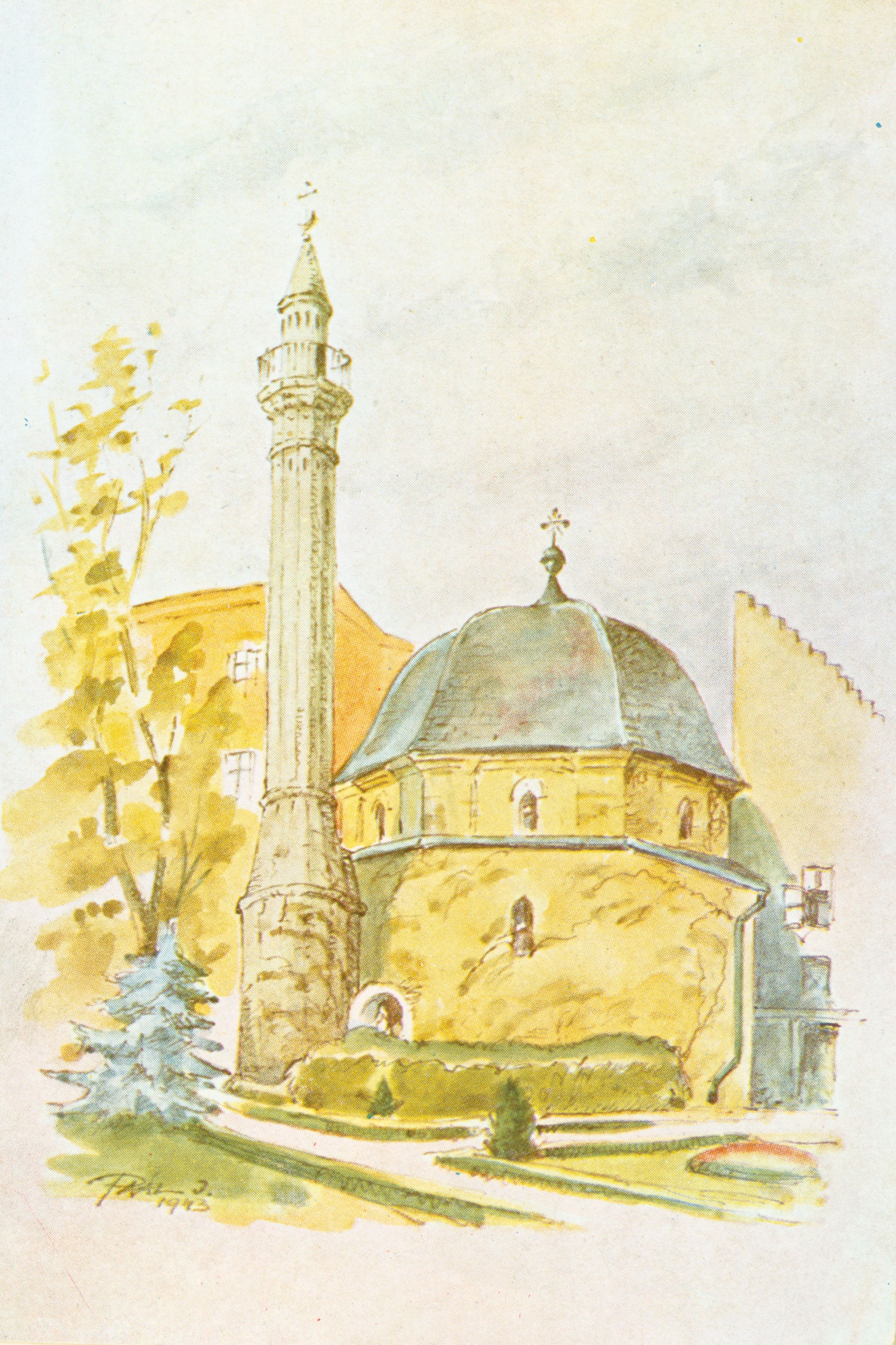 Pécs Paál István festménye a Jakováli Hasszán pasa dzsámijáról