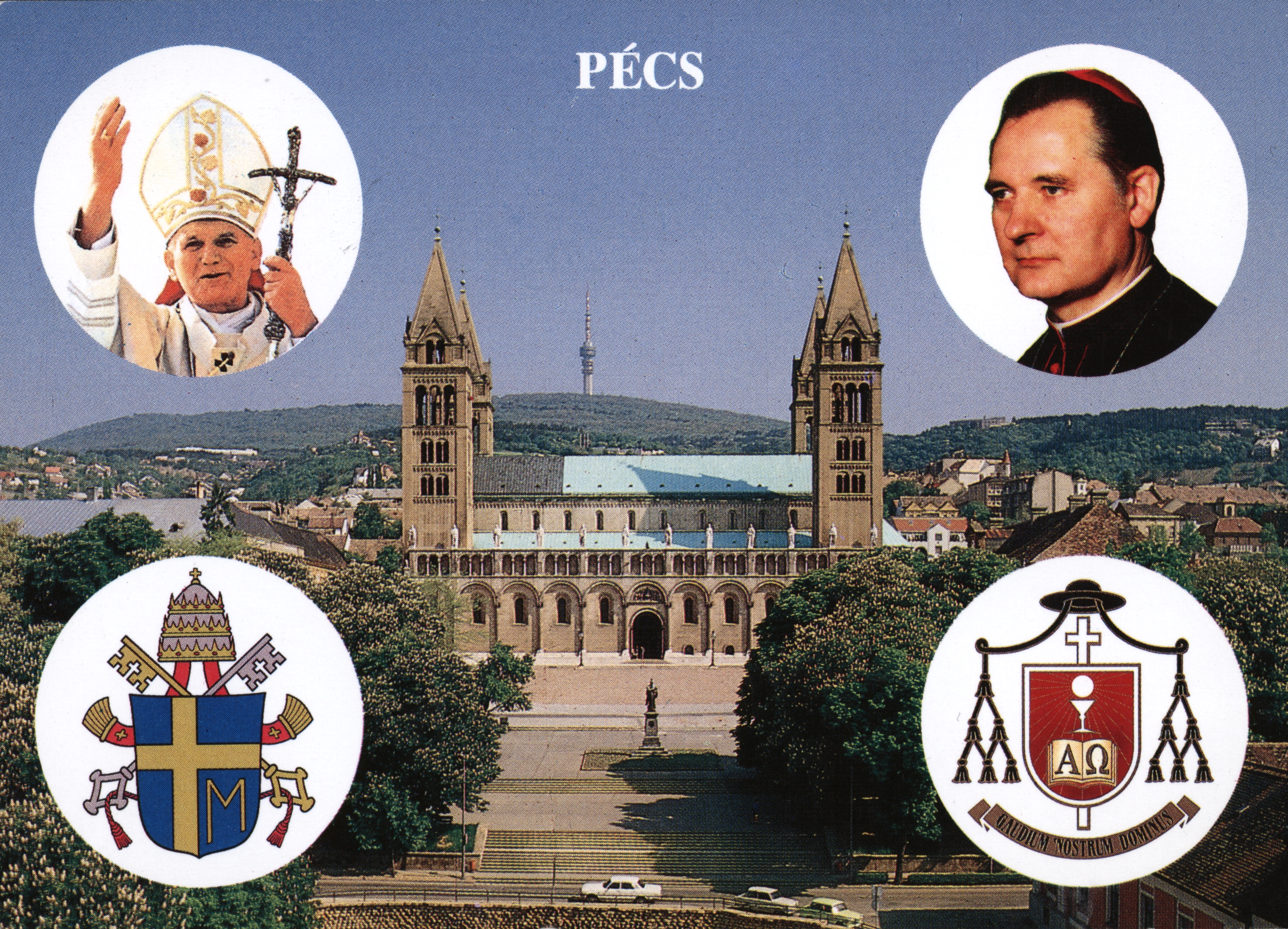 Pécs Pápalátogatás - emléklap