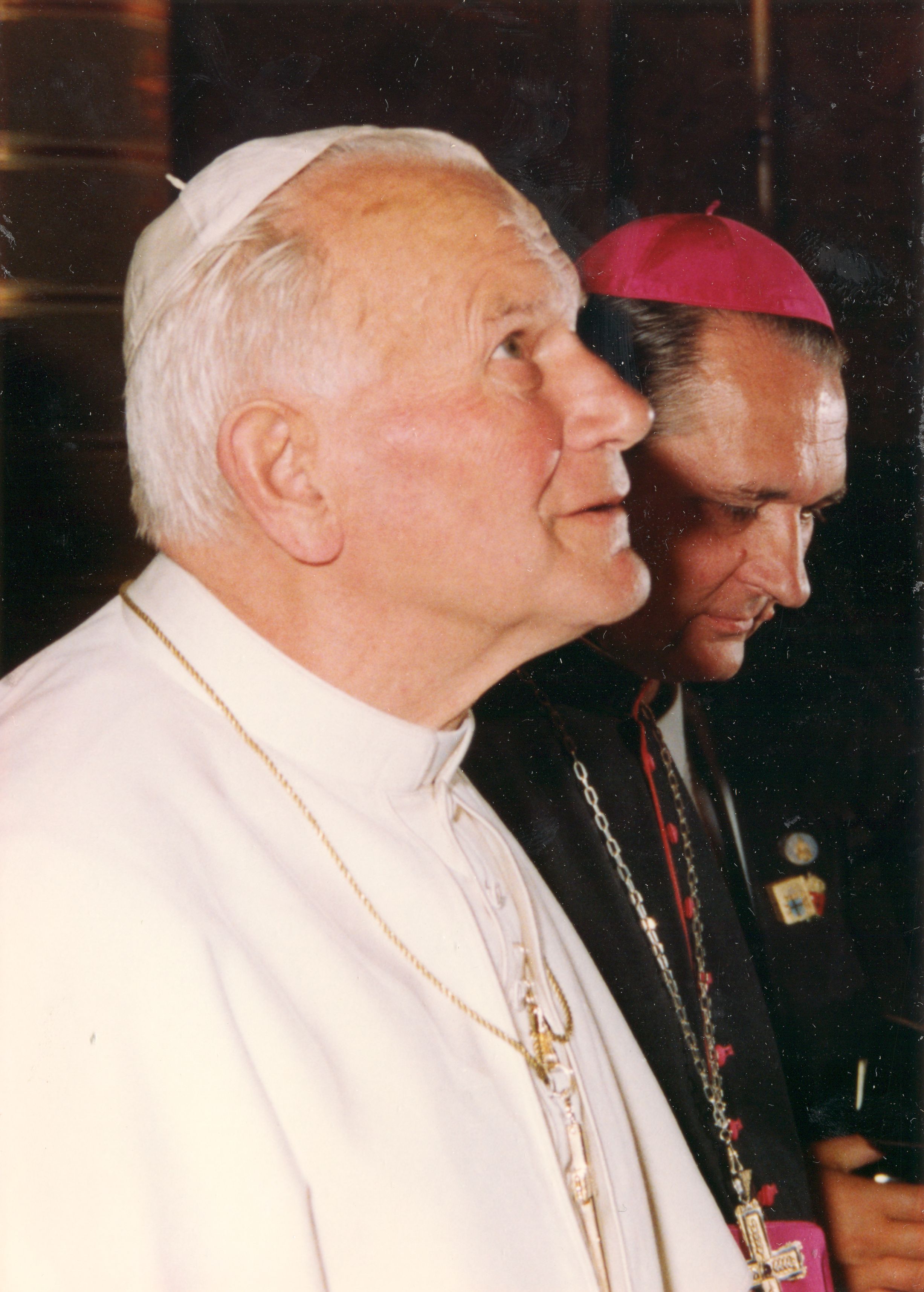 Pécs Pápalátogatás - II. János Pál pápa és Mayer Mihály megyéspüspök