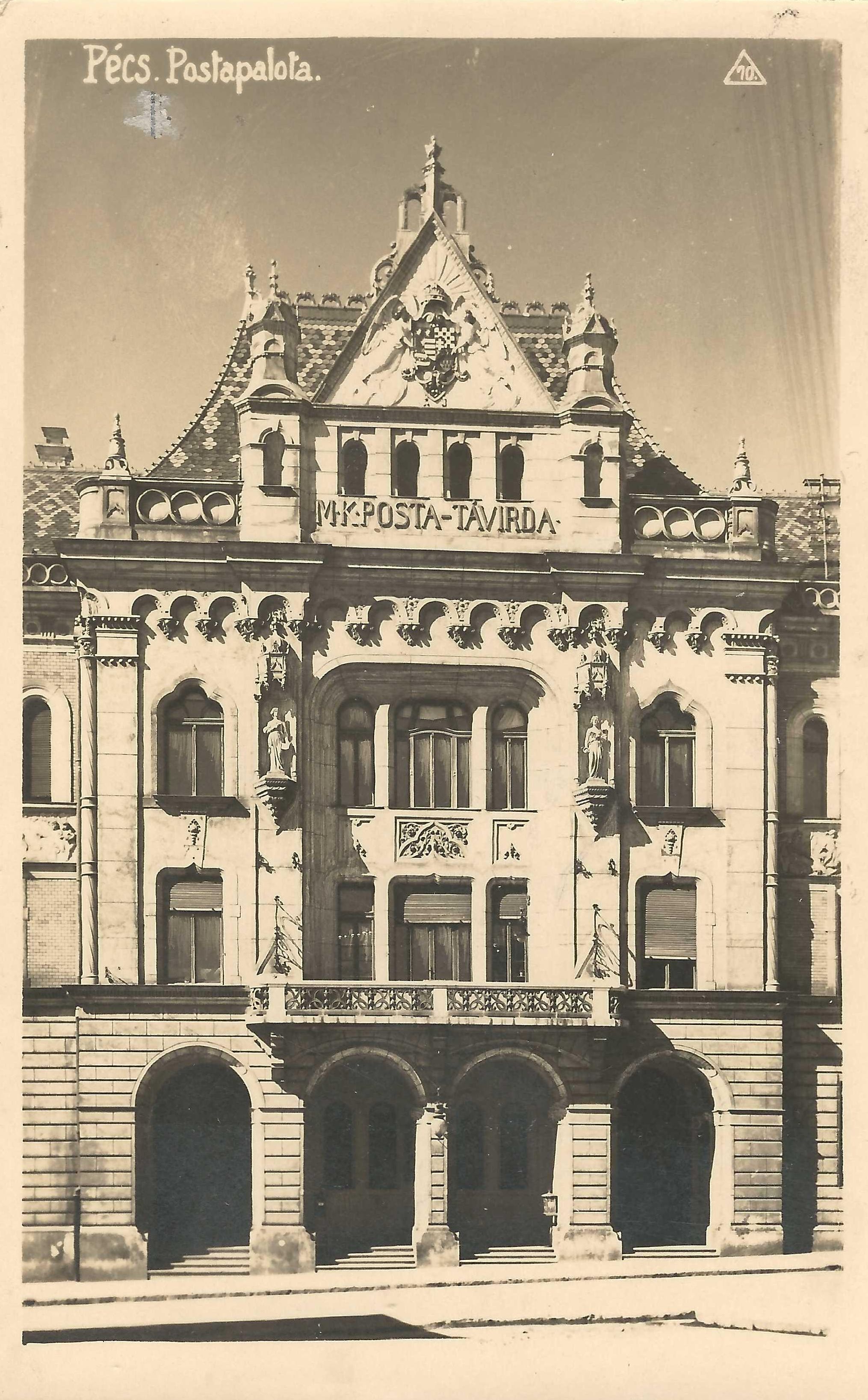 Pécs Postapalota az 1940-es években