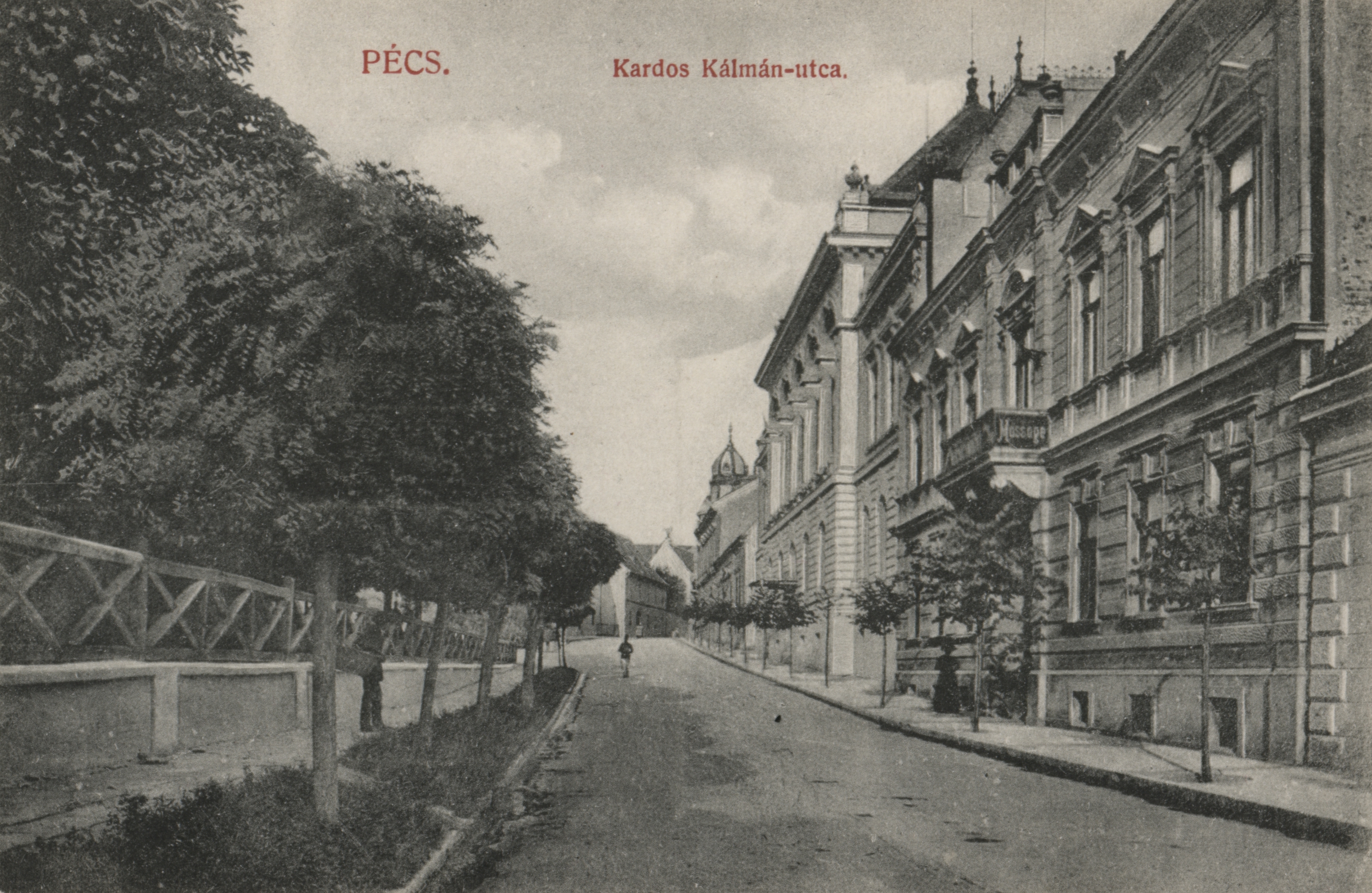 Pécs Kardos Kálmán utca - képeslap